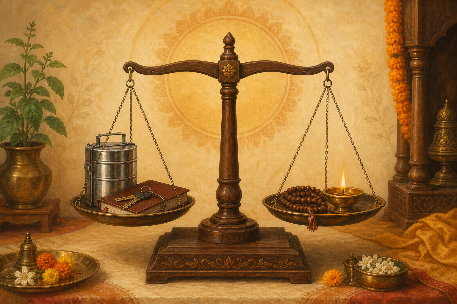 How to balance spirituality with household responsibilities?